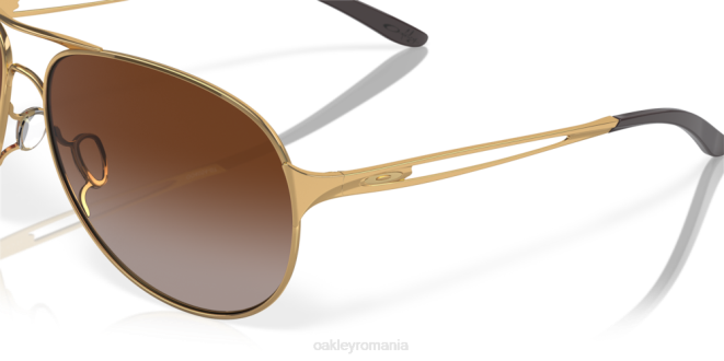 Oakley lentile degradate maro închis, cadru auriu lustruit avertisment ochelari 620J509