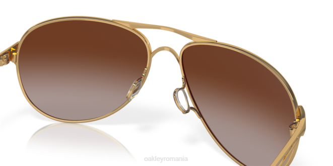 Oakley lentile degradate maro închis, cadru auriu lustruit avertisment ochelari 620J509