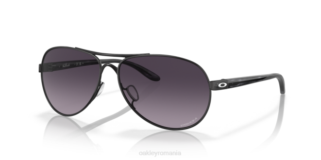 Oakley lentile gradient gri prizm, rama neagra satinata părere ochelari 620J488