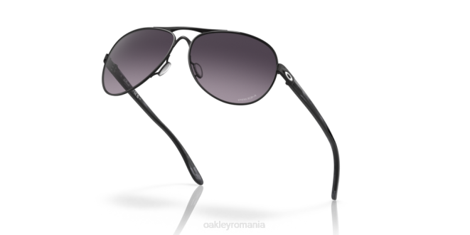 Oakley lentile gradient gri prizm, rama neagra satinata părere ochelari 620J488