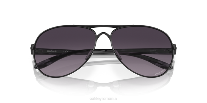 Oakley lentile gradient gri prizm, rama neagra satinata părere ochelari 620J488