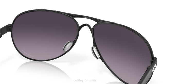 Oakley lentile gradient gri prizm, rama neagra satinata părere ochelari 620J488