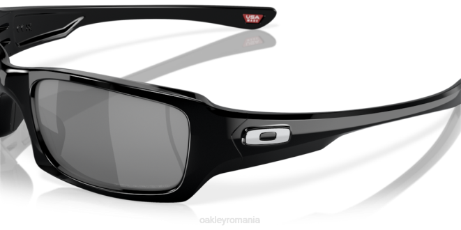 Oakley lentile polarizate cu iridiu negru, cadru negru lustruit cinci la pătrat ochelari 620J247
