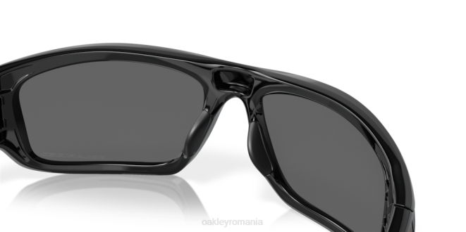 Oakley lentile polarizate cu iridiu negru, cadru negru lustruit supapă ochelari 620J772