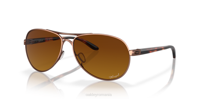 Oakley lentile polarizate maro gradient, rama aurie roz părere ochelari 620J479