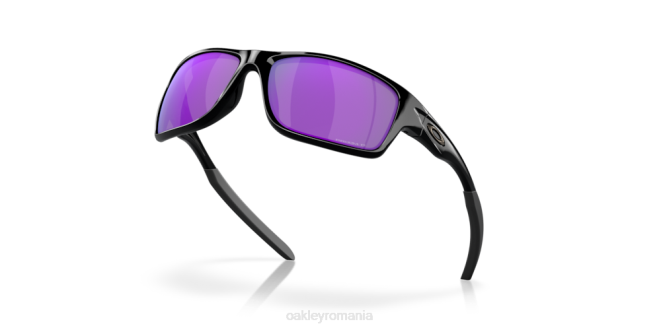 Oakley lentile polarizate violet iridiu, rama neagra lustruita cantină ochelari 620J746