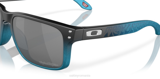 Oakley lentile prizm negre, cadru decolorat albastru seria Holbrook Troy Lee Designs ochelari 620J654